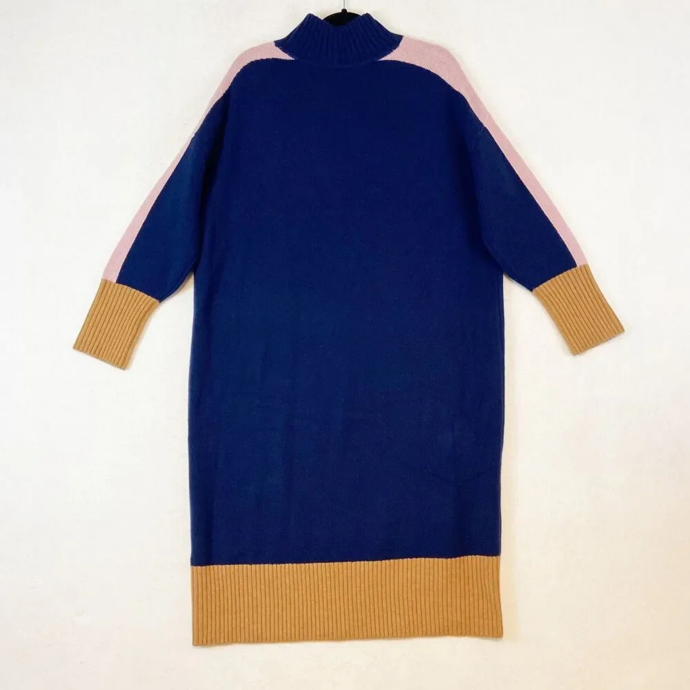 Boden Navy and Pink Long Sleeve Dress - Picture 3 of 8